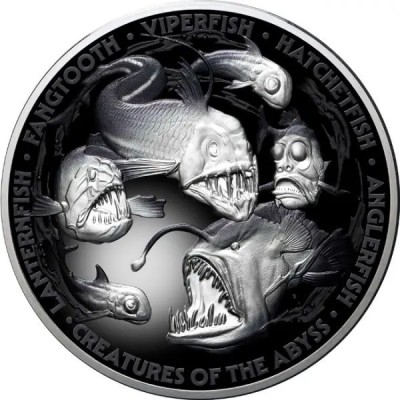 Creatures from the Deep - 5 Oz - Серебряная коллекционная монета