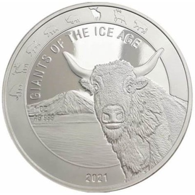 Giants of the Ice Age Series - 8 Oz- Серебряные коллекционные монеты