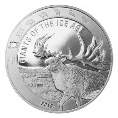 Giants of the Ice Age Series - 8 Oz- Серебряные коллекционные монеты