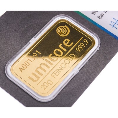 Umicore - 20g - инвестиционный золотой слиток