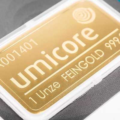 Umicore - 1 унция - инвестиционный золотой слиток
