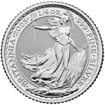 Britannia (2025)- 1/4 унции - серебряная инвестиционная монета