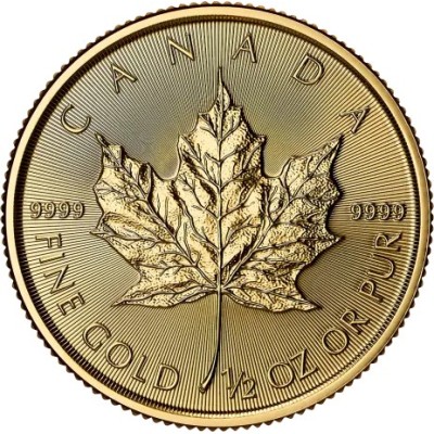 Maple Leaf (2025) - 1/2 унции - Золотая монета