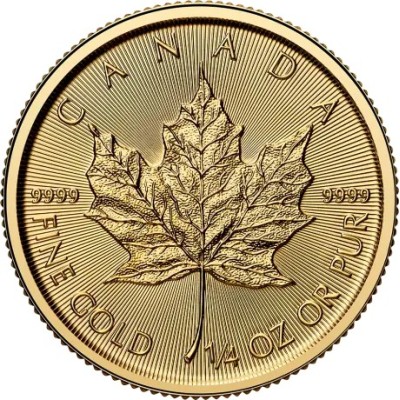 Maple Leaf (2025) - 1/4 унции - золотая инвестиционная монета