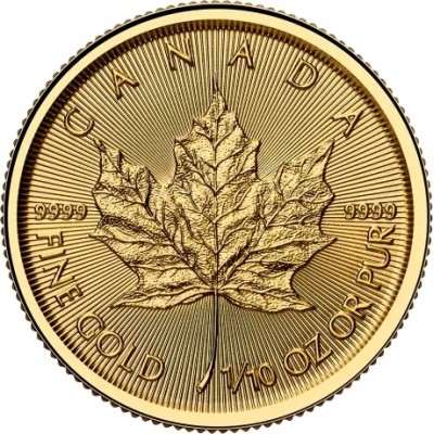 Maple Leaf (2025) - 1/10 унции - золотая инвестиционная монета
