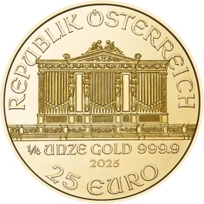 Wiener Philharmoniker (2025)- 1/4 унции - золотая инвестиционная монета