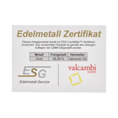 Gold Combibarren Valcambi  10x1 г - инвестиционный золотой слиток