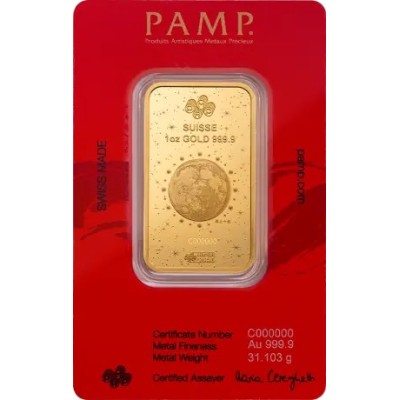Pamp, Lunar Legend White Snake - 1 унция - Золотой слиток