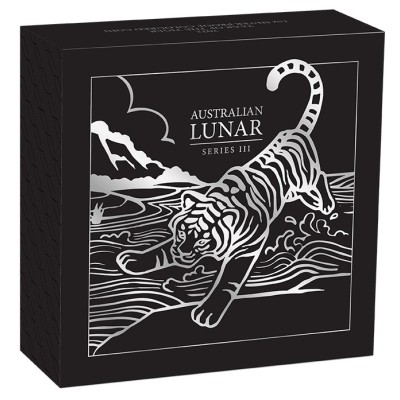 Australian Lunar Tiger - 5 унций - серебряная коллекционная монета