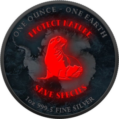 Earth - 1 Oz - Antarctica - Silver Collector Coin