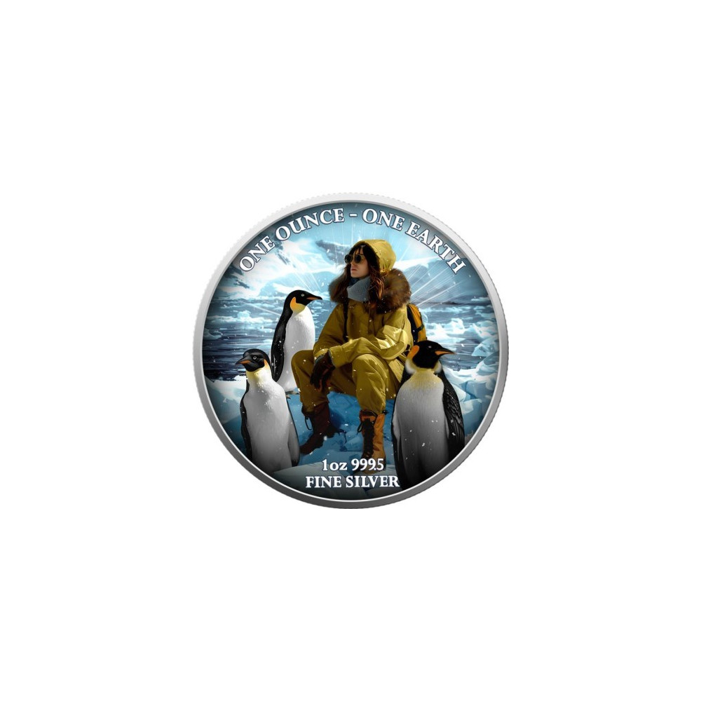 Earth - 1 Oz - Antarctica - Silver Collector Coin