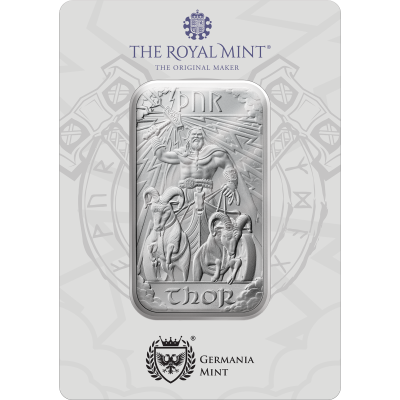 Norse Gods - Thor - 1 Oz - серебряный инвестиционный слиток (доставка 1.7.2025)