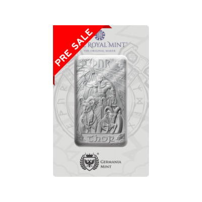 Norse Gods - Thor - 1 Oz - серебряный инвестиционный слиток (доставка 1.7.2025)