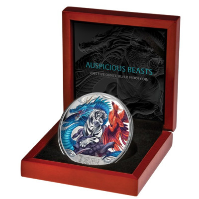 Auspicious Beasts - 5 унций - серебряная коллекционная монета