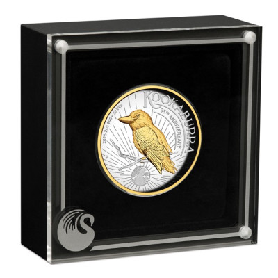 Kookaburra - коллекционная серебряная монета номиналом 2 унции (доставка 25.6.2025)