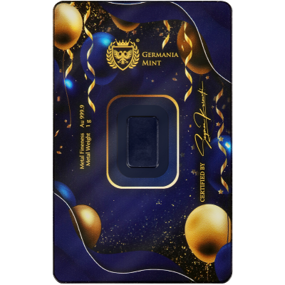 Happy Birthday - 1 g - gold investment bar (delivery 13.8.2025)
