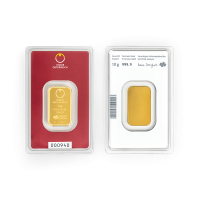 Münze Österreich 10g  - инвестиционный золотой слиток