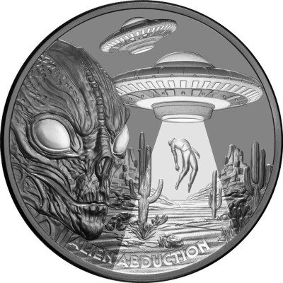 Похищение инопланетянами (2025) - 1 унция - серебряная коллекционная монета
