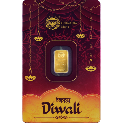 Germania Mint Diwali - 1g - Gold Investment Bar