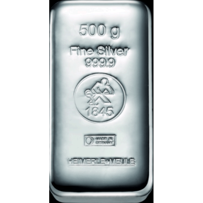 Heimerle + Meule - 500 г - серебряный инвестиционный слиток