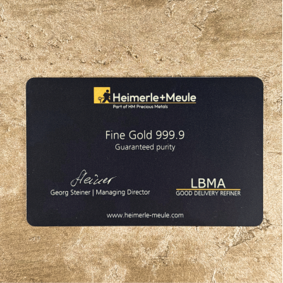 Heimerle + Meule - 0,5g - gold investment bar