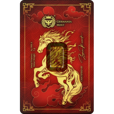 Germania Mint - Year of the Horse - 1 g - Gold Investment Bar