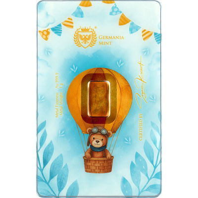 Germania Mint - Birth of a Child (Boy) - 1g - Golden Gift Bar