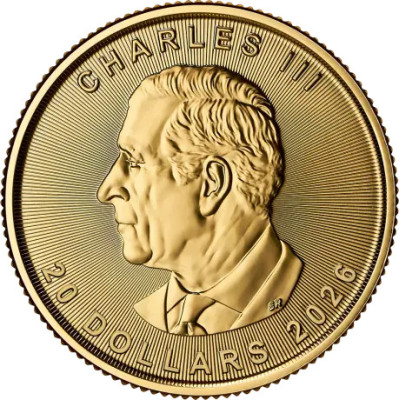 Кленовый лист (2026) - 1/2 унции - Золотая монета