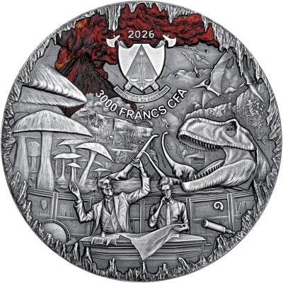Путешествие к центру Земли (2026) - 3 унции - коллекционная монета из серебра proof