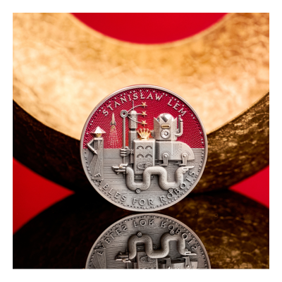 Станислав Лем - Басни для роботов - 2 унции - Серебряная коллекционная монета