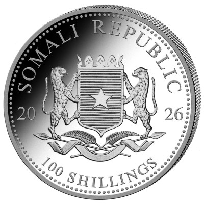 Африканский слон (2026) - 1 унция - серебряная инвестиционная монета